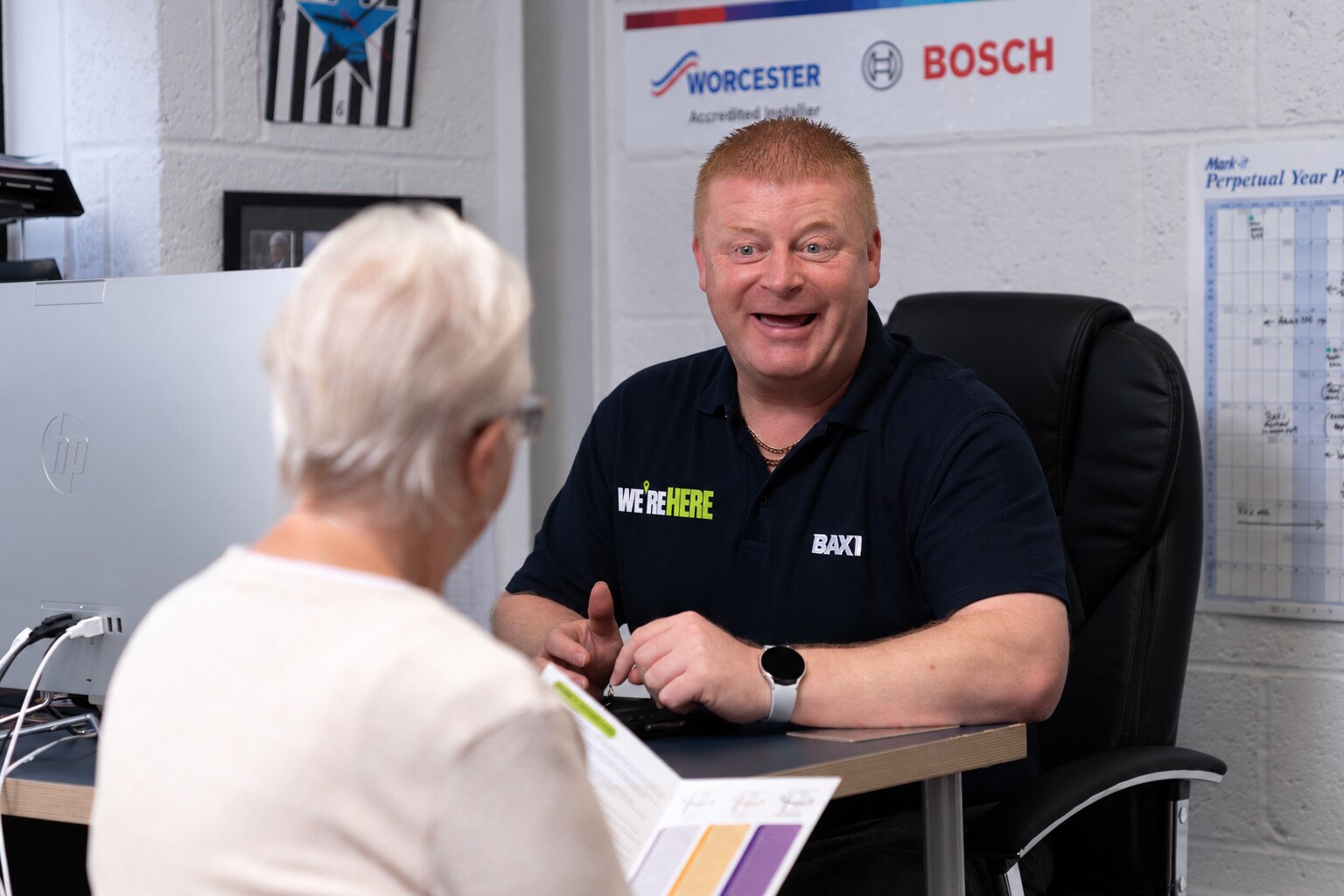 A warm welcome from Kev at the WE’REHERE desk